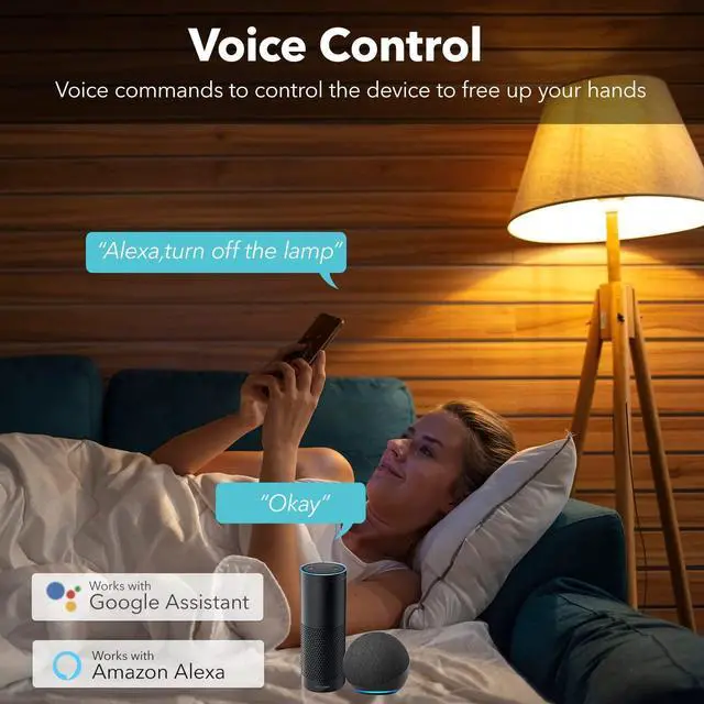 Alt view image 10 of 14 - Smart Plug Power StripSurge Protector with 4 Individually Controlled Smart Outlets, 4 USBs (incl. 20W USB-C), Compatible with Alexa and Google Home
