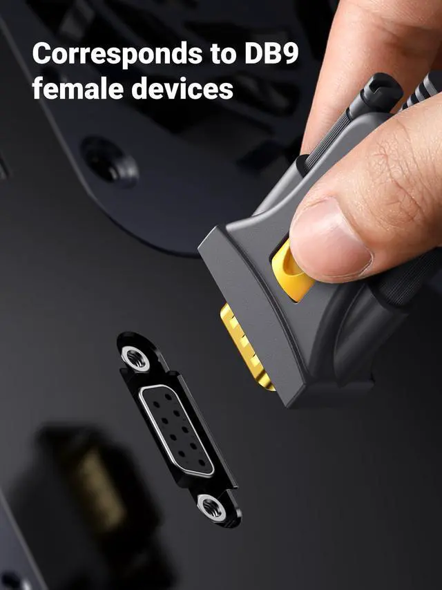 Alt view image 10 of 14 - 6ft USB to Serial Adapter, Serial to USB Adapter DB9 Male 9 Pin with PL2303 Chipset, PVC Jacket, RS232 to USB Cable for Windows 11 10 8.1 8 7 XP Vista, Mac OS, Linux