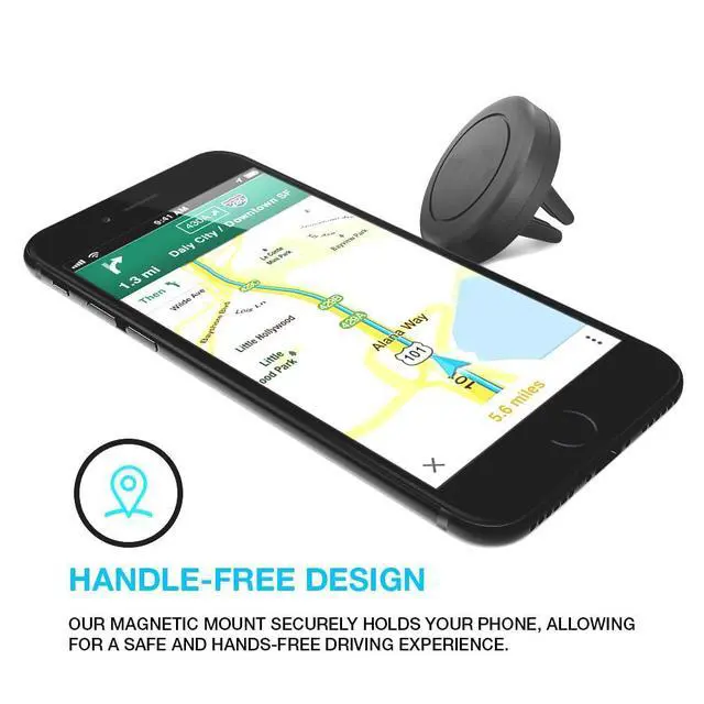 Alt view image 9 of 12 - Car Vent Phone Mount, 2 Pack Universal Automobile Air Vent Cradles Magnetic Smartphone Holder Compatible with iPhone 14 13 12 Pro Max XR Plus G Android, Mini Tablet, LG (Metal Plate Included)