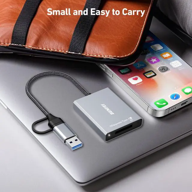 Alt view image 12 of 13 - Type A Card Reader with USB 3.2 (Gen 2) 10Gbps, USB-C&USB-A 2-in-1 Type A CFexpress Adapter, Compatible with Windows/Mac/Linux/Android