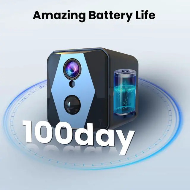 Alt view image 11 of 14 - Indoor Camera, 4K Security Camera, Wireless Camera with 100-day Standby Time, Real-Time Recording, AI Motion Detection, Support Cloud & TF Storage, Auto Night Vision, Cameras for Home Security