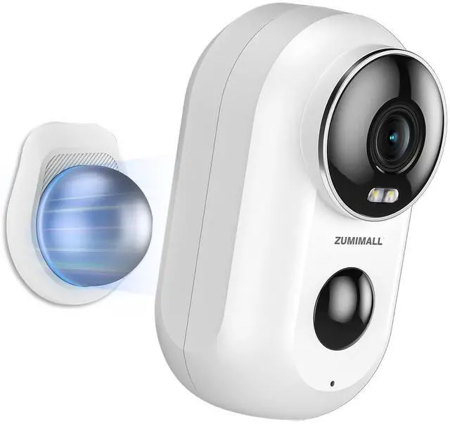 Alt view image 8 of 14 - Security Cameras Wireless Outdoor with Magnetic Mount, No-Drill Installation, 2K Battery Powered Cameras for Home Security Indoor, 2.4G WiFi, Color Night Vision/130° View/AI Detection/Alexa