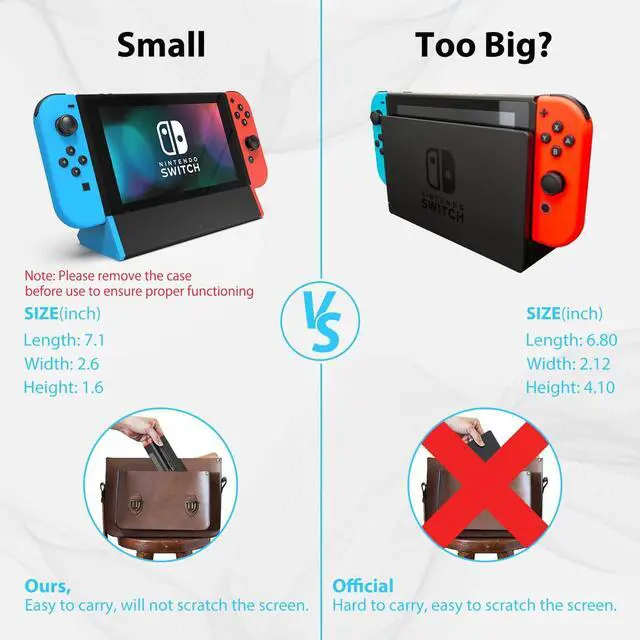 Alt view image 7 of 7 - TV Dock Station for Nintendo Switch/Switch OLED, Portable TV Docking Station Replacement with 4K HDMI Adapter/Type C Port/USB Port for Official Nintendo Switch (for Switch/OLED)