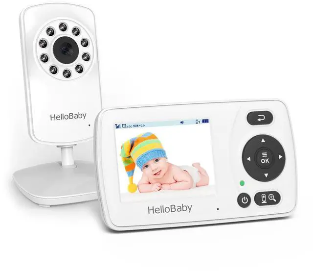 Alt view image 8 of 14 - HB30 Video Baby Monitor with Digital Camera and Audio, No WiFi No App Safety Baby Monitor, 8 Languages, Auto Night Vision, 1000ft Transmission Range, 2.4 inch Portable Screen