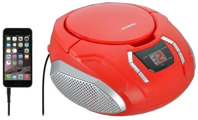 Alt view image 3 of 4 - Proscan Elite Portable CD Boombox with AM/FM Radio - Red