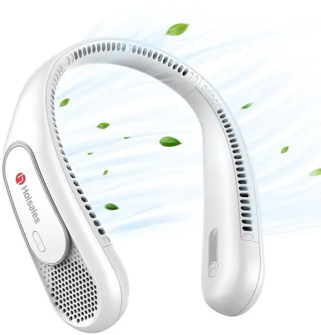 Alt view image 8 of 14 - Neck Fan, Hands Free Bladeless Neck Fans Portable Rechargeable, 6000 mAh Battery Operated Wearable Personal Fan, Cooling Neck Fan, 3 Speeds, USB Fan Gifts for Men, Women, Travel, Outdoor