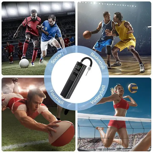 Alt view image 11 of 12 - MY01 Electric Ball Pump with Inflation & Deflation, Accurate Pressure Gauge and 4 Preset Modes, Automatic Ball Pump for Basketball, Soccer, Football and Volleyball (Max 15 PSI)