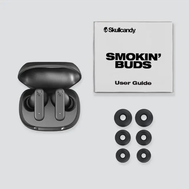 Alt view image 13 of 14 - Smokin Buds Wireless Earbuds, Bluetooth Headphones, Noise Isolating Fit, Up to 20 Hours Battery, IPX4 Sweat and Water Resistant, Microphone for iPhone Android - True Black
