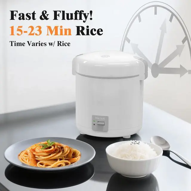 Alt view image 11 of 14 - Rice Cooker Small 1-1.5 Cups Uncooked(3 Cups Cooked), Mini Rice Cooker with Removable Nonstick Pot, One Touch&Keep Warm Function, Travel Rice Cooker for Soup Grain Oatmeal Veggie, White