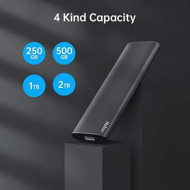 Alt view image 14 of 14 - 250GB Portable SSD USB 3.2 Gen 2 (10 Gbps, Type-C) External Solid State Drive Backup Slim Portable Drive for File Storage/Business Travel Essential, Rapid Read & Write Low Noise, Zslim