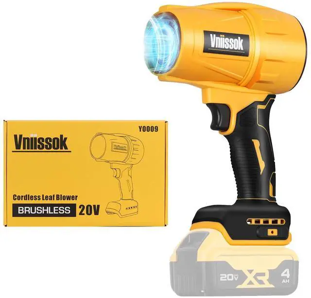 Alt view image 8 of 14 - Electric Cordless Leaf Blower Dust Blower for DEWALT 20V Battery, High-Speed Motor Handheld Jet Fan Air Blower for Patio Cleaning, Lawn Care, Blowing Leaves and Dust (No Battery/Charger)