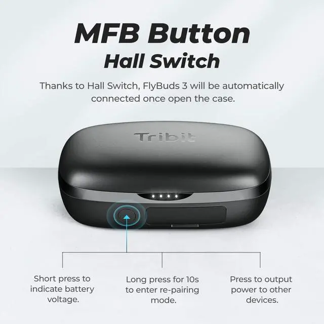Alt view image 10 of 10 - Wireless Earbuds, 110H Playtime Bluetooth 5.3 IPX8 Waterproof Touch Control True Wireless Bluetooth Earbuds with Mic Earphones in-Ear Deep Bass Built-in Mic Bluetooth Headphones, FlyBuds 3