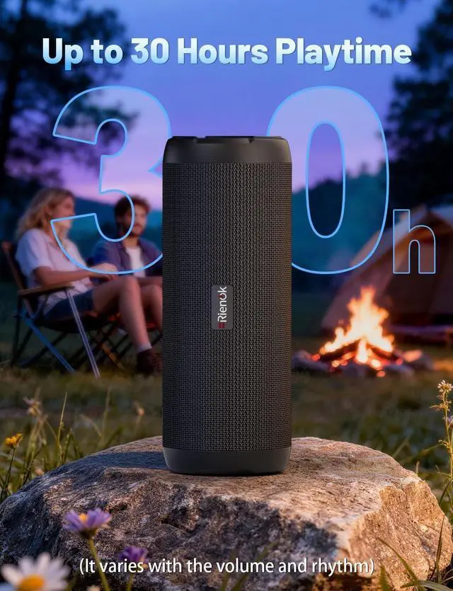 Alt view image 10 of 14 - Portable Bluetooth Speaker 30W Dual Pairing True Wireless Stereo HD Sound IPX7 Waterproof Outdoor Sport Shower Wireless Speaker Bluetooth 5.3 for Home Party