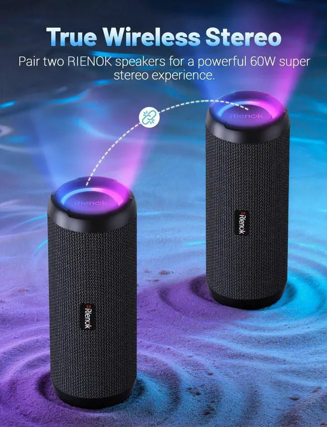 Alt view image 11 of 14 - Portable Bluetooth Speaker 30W Dual Pairing True Wireless Stereo HD Sound IPX7 Waterproof Outdoor Sport Shower Wireless Speaker Bluetooth 5.3 for Home Party