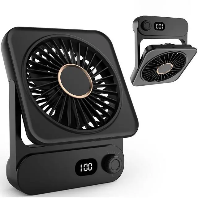 Alt view image 8 of 14 - Magnetic Cruise Desk Mini Fan, 4000mAh Ultra-Slim Travel Fan Rechargeable, 0-100 Speeds, 270° Adjustable Portable Fan for Ship Cabin, Bedroom Sleeping, Camping, Travel & Cruise Essentials 2026, Black
