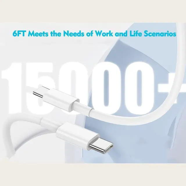 Alt view image 11 of 14 - 45W Apple USB C Charger Fast Charging for iPhone 17/16/15, 2Pack 6FT USB C to C Cable Cord Quick iPhone Charger Block for Apple 17/17 Pro/17 Pro Max/Air/16/16 Pro/16 Pro Max/16 Plus/15/15 Pro Max/iPad