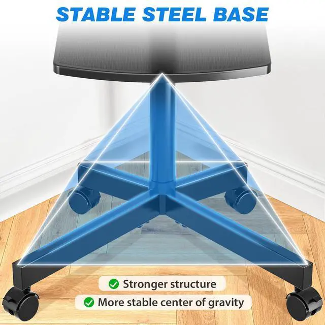 Alt view image 14 of 14 - Mobile TV Stand for 23-60 Inch LCD LED Flat/Curved Panel Screen TVs up to 88 lbs, Rolling TV Stand with Adjustable Shelf & Tilt, Portable Floor Stand on Wheels for Bedroom, Living Room, Office