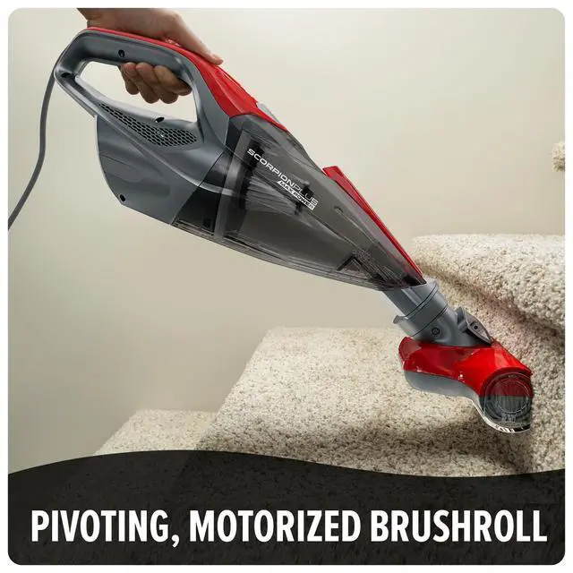 Alt view image 6 of 8 - Scorpion Plus Handheld Vacuum Cleaner, Powerful Suction, Lightweight, Includes Pivoting Stair and Upholstery Tool, Crevice Tool, Corded Portable Vacuum Cleaner