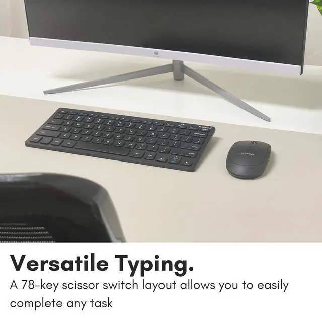 Alt view image 12 of 14 - Mini Compact Keyboard - Wireless Keyboards for Desktop PC, Surface, Chromebook, Notebook, Laptop Keyboard, Slim Key Board with 2.4G Wireless USB - Small Keyboard for Travel (Black)