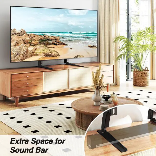 Alt view image 11 of 14 - TV Stand Mount, Universal TV Stand Tabletop for 22 to 65 inch Plasma LCD LED Flat Screen TVs, Strong TV Legs Holds up to 88lbs, Height Adjustable TV Base, Max VESA 800 x 500mm