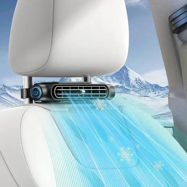 Alt view image 8 of 14 - Car Fan for Driver and Passenger's Seat - Mini Portable USB Backseat Cooling Fan Kids Baby Quiet headrest Neck Fan Accessories with 3 Adjustable Wind Speeds for All Cars Vehicle Jeep Van RV Truck