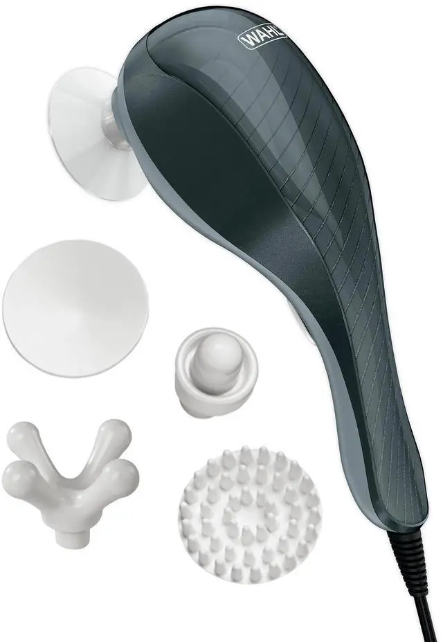 Alt view image 7 of 12 - Soothing Vibration Corded Massager with 4 Attachment Heads, 2 Speed Massage Tool for Pressure & Pain Relief on The Face, Neck and Head, FSA Eligible, Model 4120-600