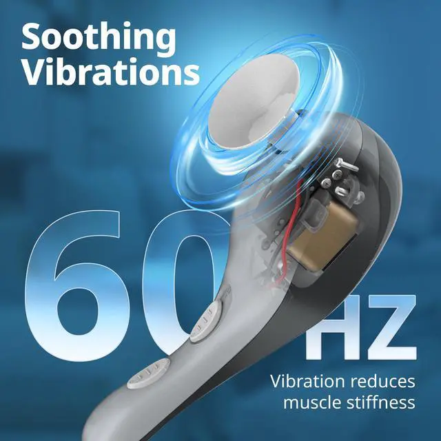 Alt view image 10 of 12 - Soothing Vibration Corded Massager with 4 Attachment Heads, 2 Speed Massage Tool for Pressure & Pain Relief on The Face, Neck and Head, FSA Eligible, Model 4120-600