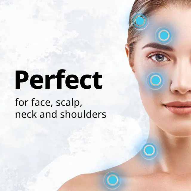 Alt view image 9 of 12 - Soothing Vibration Corded Massager with 4 Attachment Heads, 2 Speed Massage Tool for Pressure & Pain Relief on The Face, Neck and Head, FSA Eligible, Model 4120-600