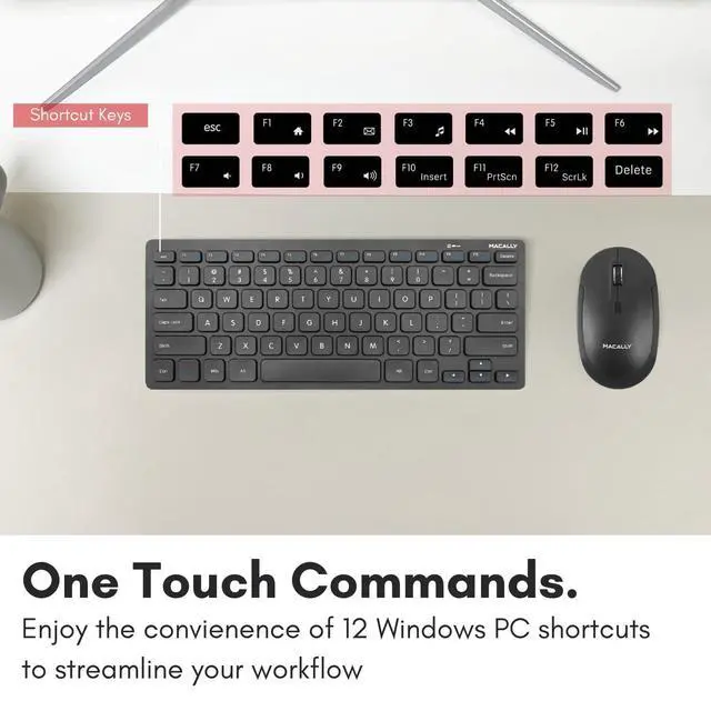 Alt view image 13 of 14 - Mini Compact Keyboard - Wireless Keyboards for Desktop PC, Surface, Chromebook, Notebook, Laptop Keyboard, Slim Key Board with 2.4G Wireless USB - Small Keyboard for Travel (Black)
