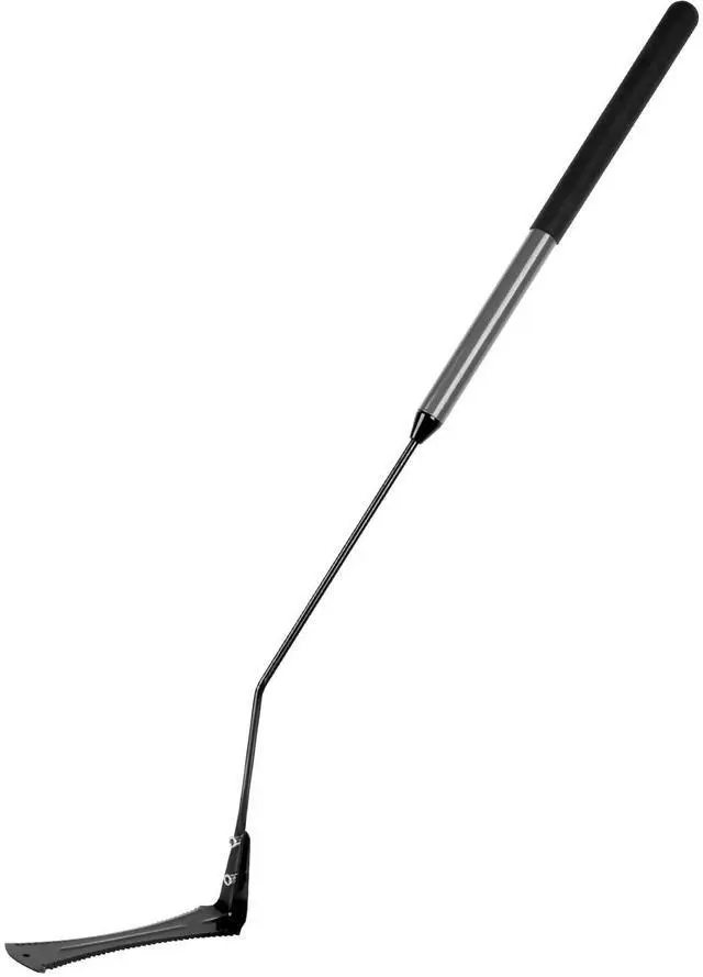 Alt view image 8 of 14 - Grass Whip with Double-Edged Serrated Sharp Steel Blade Weed Grass Cutter with Soft Rubber 22-Inch Handle Cut Tall Grass and Overgrown Weeds in The Yard, Fields, and Ditches, Black,1 Pack