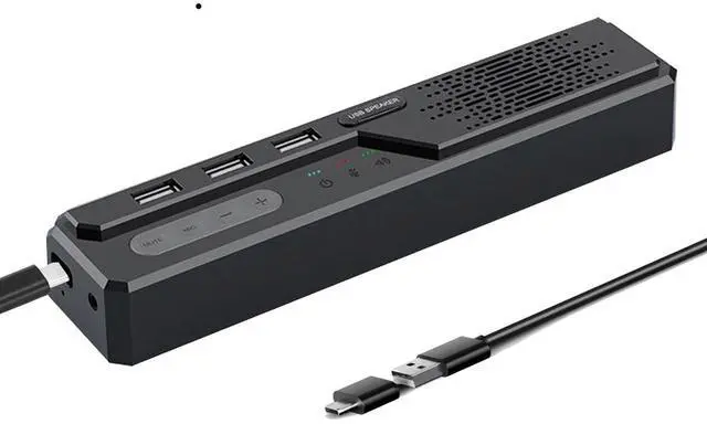 Alt view image 7 of 12 - Conference Speaker and Microphone,pc Speakers,360° Voice Coverage, Advanced Noise Reduction, USB-C Plug & Play, Compatible with Zoom and MS Team