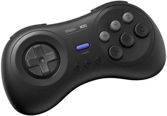 Alt view image 8 of 14 - M30 Bluetooth Controller for Switch, Windows and Android, 6-Button Layout for SEGAs Classic Games (Black)