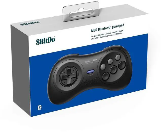 Alt view image 14 of 14 - M30 Bluetooth Controller for Switch, Windows and Android, 6-Button Layout for SEGAs Classic Games (Black)