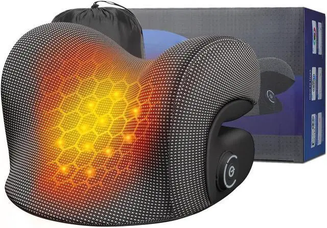 Alt view image 8 of 14 - Wireless Heated Neck Stretcher for Pain Relief, Portable Cordless Neck Shoulder Cervical Traction Device with Graphene Heating Pad No Smell Magnetic Therapy Case Relaxer for Spine Alignme