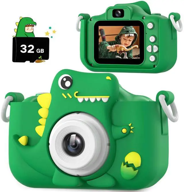 Alt view image 8 of 14 - Upgrade Dinosaur Kids Camera, Christmas Birthday Gifts for Girls Boys 3-12, 1080P HD Selfie Digital Video Camera for Toddlers, Cute Portable Little Girls Boys Gifts Toys for 3 4 5 6 7 8 9 Years Old