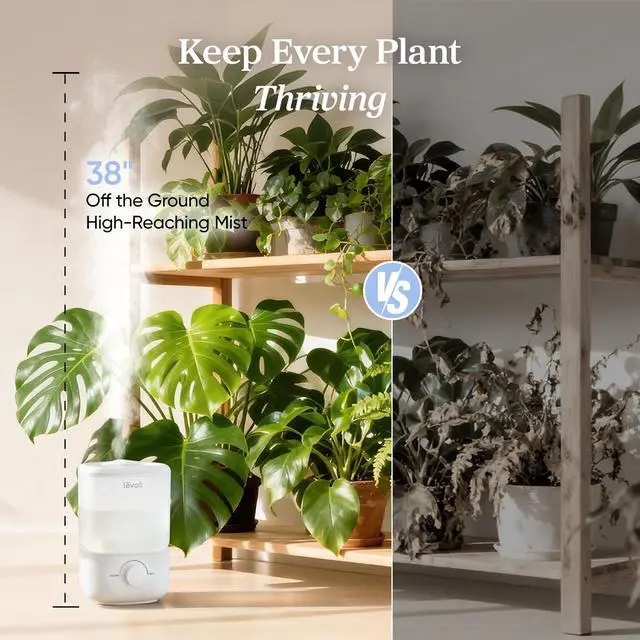 Alt view image 11 of 14 - Top Fill Humidifiers for Bedroom, 2.5L Tank for Large Room, Easy to Fill & Clean, 28dB Quiet Cool Mist Air Humidifier for Home Baby Nursery & Plants, Auto Shut-off for Safety, 25H