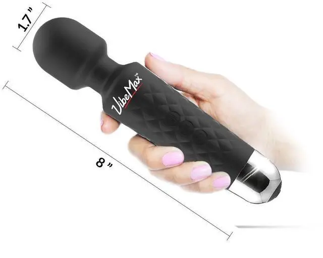 Alt view image 6 of 8 - Rechargeable Personal Massager - Powerful Multi Speed Vibration - Whisper Quiet - Waterproof - for Muscle Tension Relief in Neck, Back, Shoulders, Legs and Feet - Black