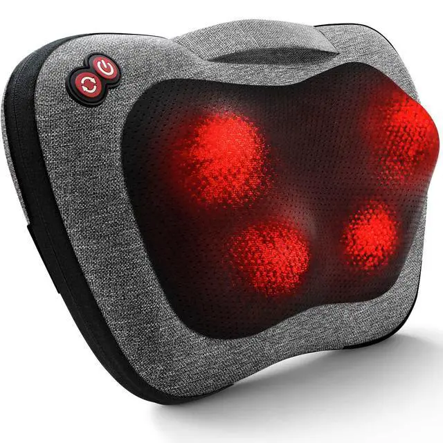 Alt view image 8 of 14 - Shiatsu Back Massager with Heat, Mothers Day Gifts for Mom, Dad, Women, Men, Deep Tissue Massage for Neck, Shoulder, Upper & Lower Back Pain Relief, Electric Kneading 3D Massage Pillow