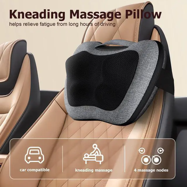 Alt view image 11 of 14 - Shiatsu Back Massager with Heat, Mothers Day Gifts for Mom, Dad, Women, Men, Deep Tissue Massage for Neck, Shoulder, Upper & Lower Back Pain Relief, Electric Kneading 3D Massage Pillow
