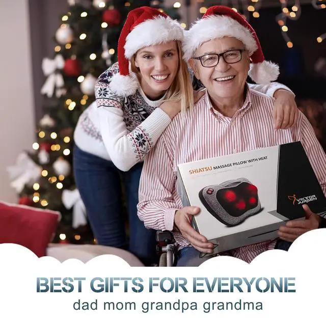 Alt view image 14 of 14 - Shiatsu Back Massager with Heat, Mothers Day Gifts for Mom, Dad, Women, Men, Deep Tissue Massage for Neck, Shoulder, Upper & Lower Back Pain Relief, Electric Kneading 3D Massage Pillow