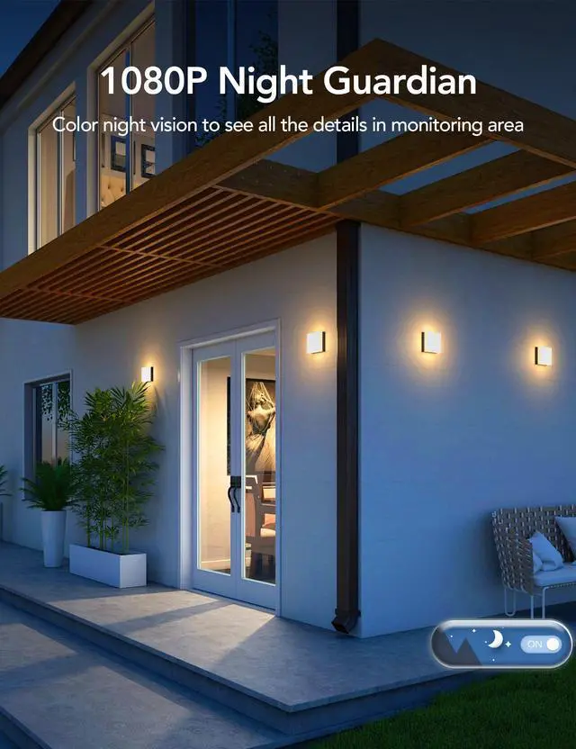 Alt view image 11 of 14 - Solar Security Cameras Wireless Outdoor 2.4G WiFi, 360° View, Solar/Battery Powered, AI Human Detection, Color Night Vision, 2-Way Audio, Spotlight Siren Alarm, IP65 Waterproof, SD/Cloud Storage