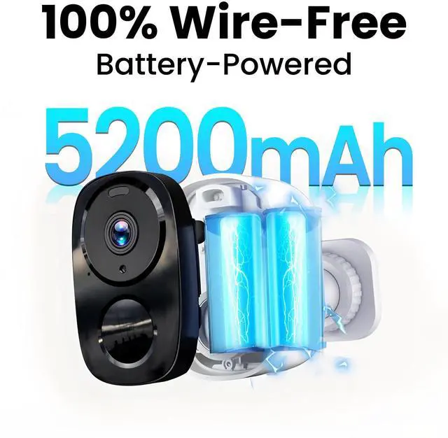 Alt view image 11 of 14 - 2026 Upgraded 2K Security Cameras Wireless Outdoor, Free Cloud Storage, 1-6 Months Battery Life, Waterproof, 2-Way Talk, AI Motion Detection Spotlight Siren Alarm Cameras for Home Security