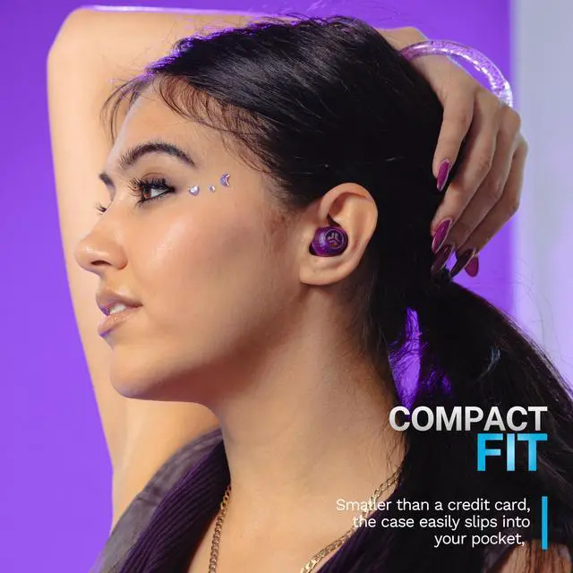 Alt view image 13 of 14 - Go Pop ANC True Wireless Earbuds & Charging Case, Transparent Purple, Active Noise Cancelling, 10mm Drivers, Dual Connect, Customize Your Sound with App, Be Aware Mode, MEMS Microphone