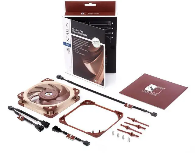 Alt view image 11 of 14 - NF-A12x25 PWM, Premium Quiet Fan, 4-Pin (120mm, Brown)