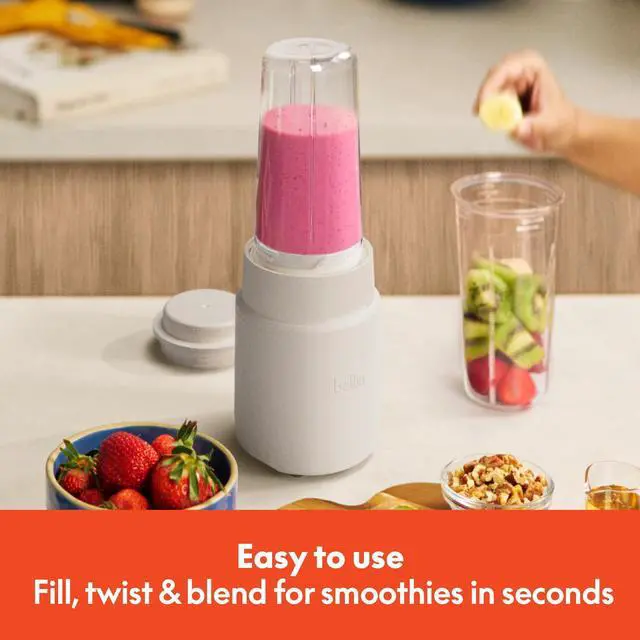 Alt view image 9 of 14 - 6 Pcs Portable Rocket Blender, Juicer & Smoothie Maker, Press & Twist Design, EverGood & BPA Free Dishwasher Safe Parts, 4 Tip Stainless Steel Blade, Cord Wrap, 240 Watt Motor, Oatmilk