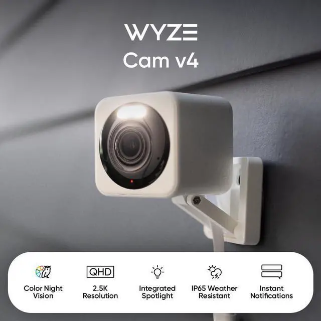 Alt view image 9 of 14 - Cam v4 (Latest Model), 2.5K AI Security Camera, Indoor/Outdoor Cameras for Home Security, Baby Monitor & Pet Camera, Vibrant Color Night Vision, No Subscription Required, Free Expert Help