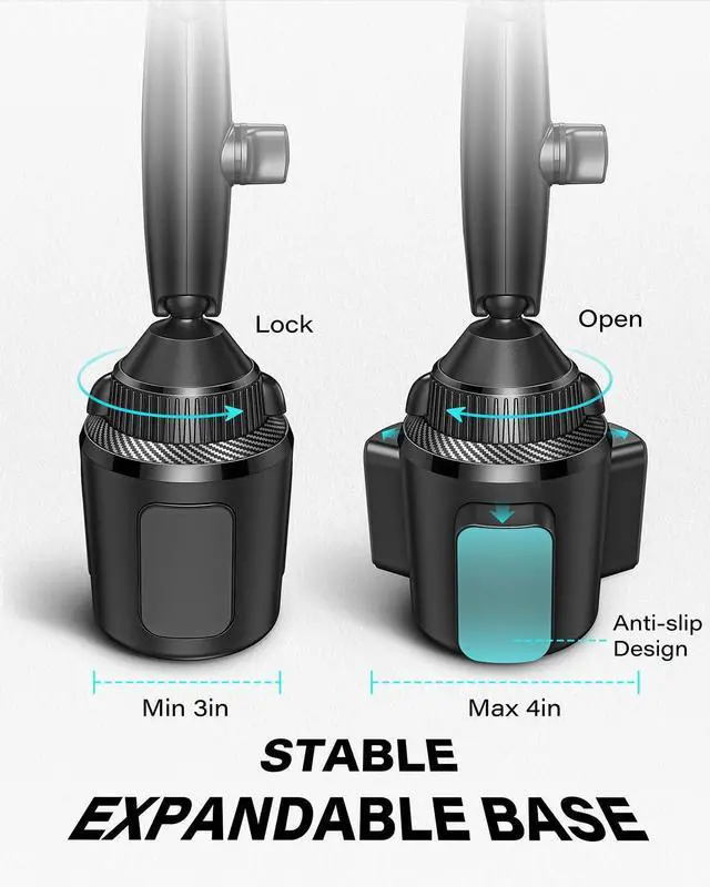 Alt view image 13 of 14 - Upgraded for QI2 Magsafe Cup Holder Charger, Car Mount Charger 15W Fast Charging, Wireless Magnetic Cell Phone Stand with Tri-Pivot Arm for iPhone 17 Air Pro Max Plus 16 15 14 13 12