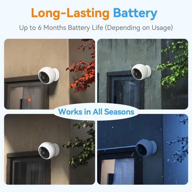 Alt view image 11 of 14 - Magnetic Security Camera Wireless - 2K HD Video, AI Motion Detection, Battery Powered, Ease of Setup, 2-Way Audio,IR Color Night Vision, Waterproof, Outdoor & Indoor Surveillance