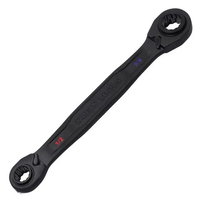 Alt view image 7 of 12 - 68215 4-in-1 Reversible Ratchet Wrench, Box Wrench, SAE Hex Sizes 1/2, 9/16, 5/8, 3/4-Inch, 90-Tooth Ratchet, Pass-Through Design