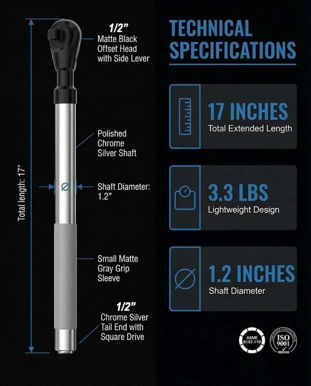 Alt view image 10 of 12 - Offset Extension Wrench Impact 1/2",Right Angle Impact Wrench Extender for Drill,Electric Ratchet Wrench for Tight Spaces,with 4 Socket